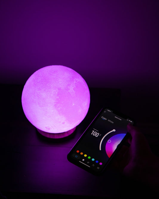 Smart 3D Moon Lamp- Unlimited Colors, Voice & WIFI Control