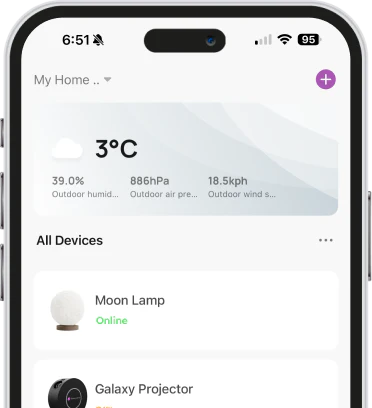 Main dashboard of galaxy app